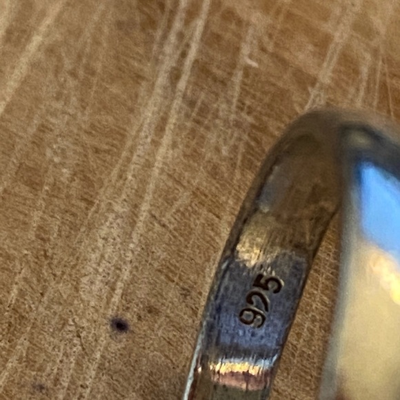 Large Lacey Agate sterling silver ring - Picture 2 of 8